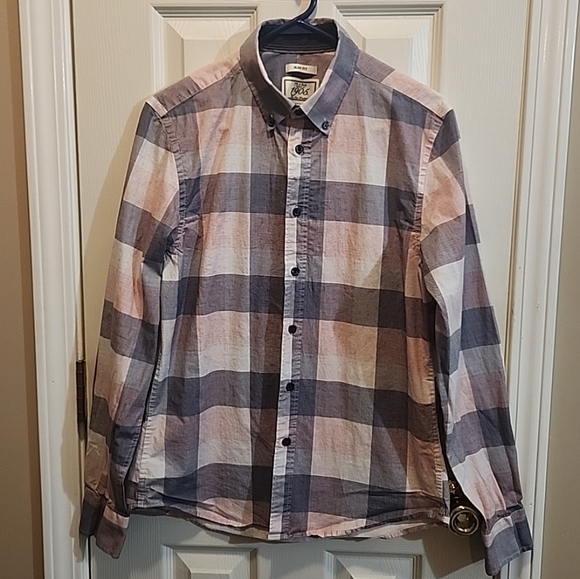 Jos. A. Bank 1905 Gray And Pink Check Shirt - Picture 1 of 8